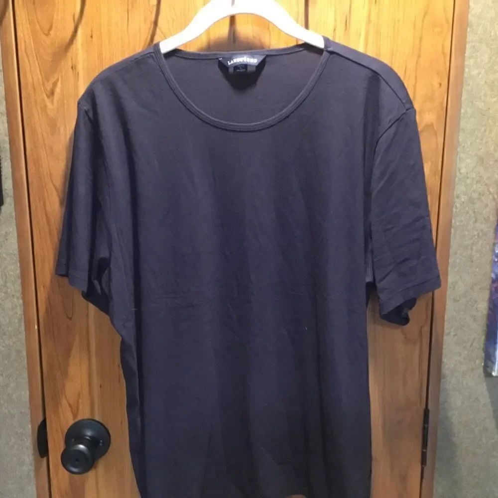 NWOT. Land’s End Women’s XL Black Tee With Short Sleeves Cotton